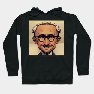 Friedrich Hayek portrait | Comics style Hoodie